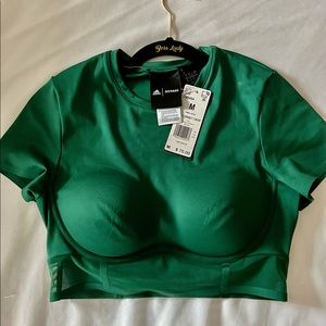 Ivy Park Green Crop Top w/mesh